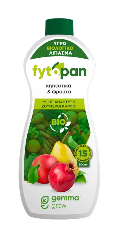Βιολογικό Υγρό Λίπασμα για  Κηπευτικά & Φρούτα Fytopan 300ml