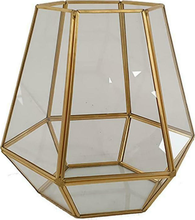 Κηροπήγιο πολυγ.gold 19Χ21εκ.