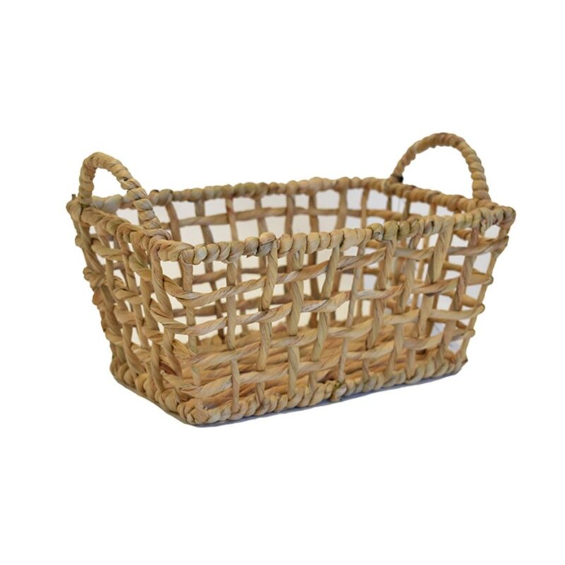 Καλάθι υδρουάκινθου φυσικό με χεράκια 40Χ30Χ20