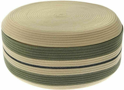 Υφασμάτινο Σκαμπό Εξωτερικού Χώρου Πράσινο / Κρεμ 54x54x25εκ.