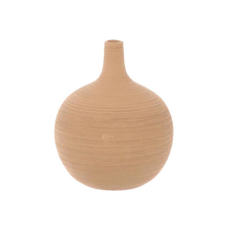 Βάζο μπουκάλι κεραμικό καφέ 13,5Χ16,5 